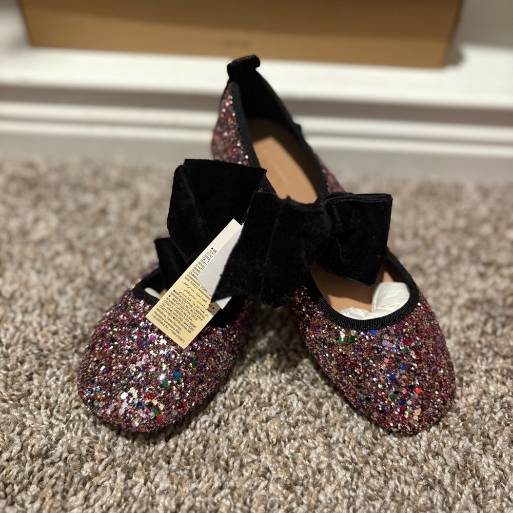 Glittery Kids Shoes with Bow